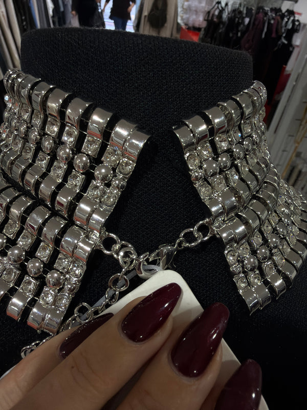 Collana con collarino argento