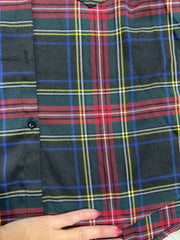 Camicia tartan fondo nero