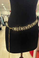 Cintura strass oro