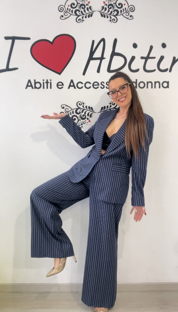 Tailleur gessato viscosa