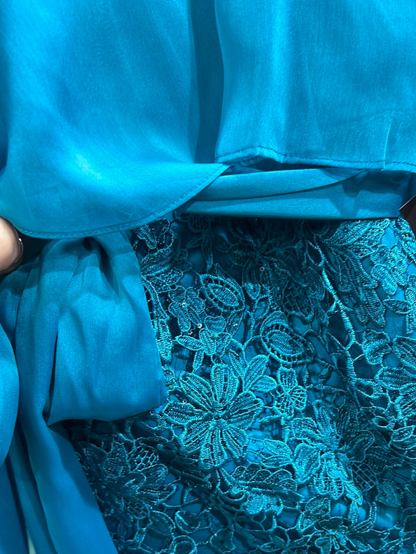 Abito bezz mantella turchese