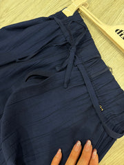 Pantalone blu elastico