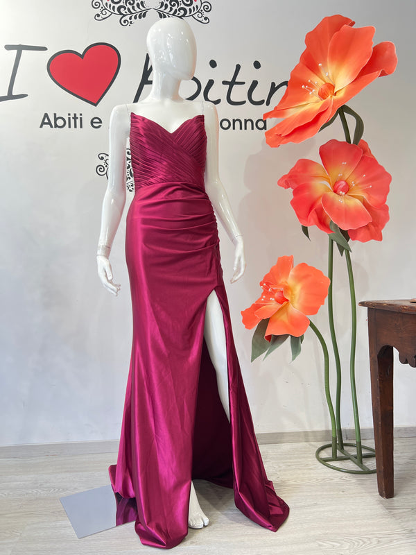 Abito sirena bordeaux tg M