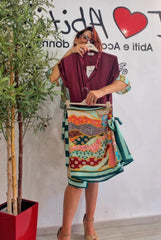 Pareo corto, menta Dixie