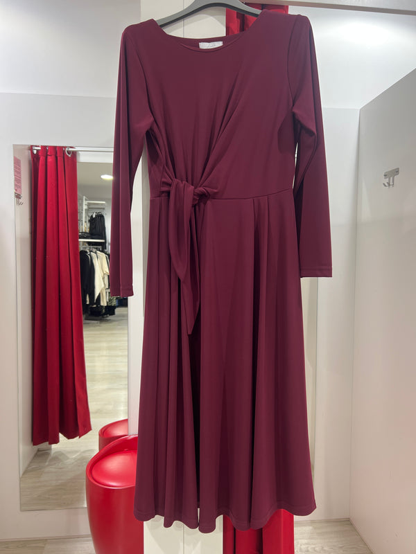 Abito liza nodo bordeaux e nero