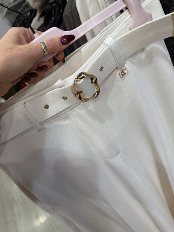 Pantalone burro palazzo