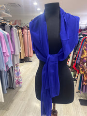 Stola blu elettrico chiffon