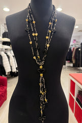 Collana pietre e cuori neri