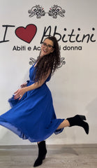 Abito Kor vari colori con cintura borchiette