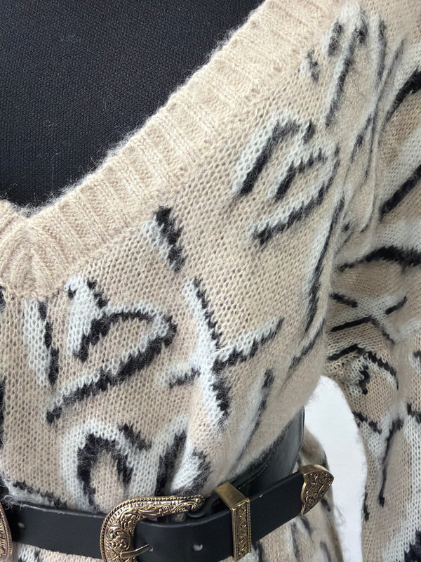 Abito in maglia cuori