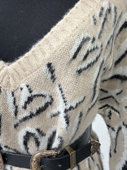 Abito in maglia cuori