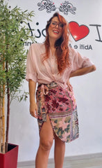 Pareo lungo rosa dixie￼