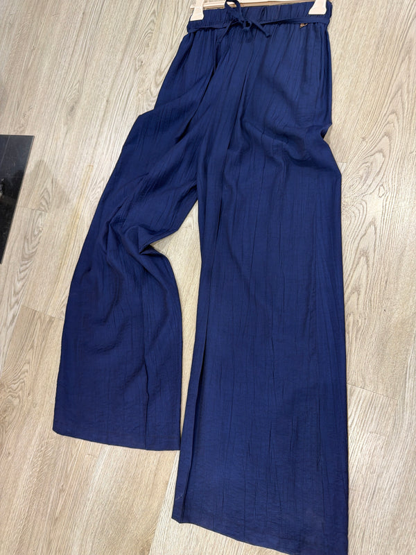 Pantalone blu elastico