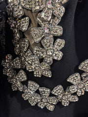 Abito fiori strass