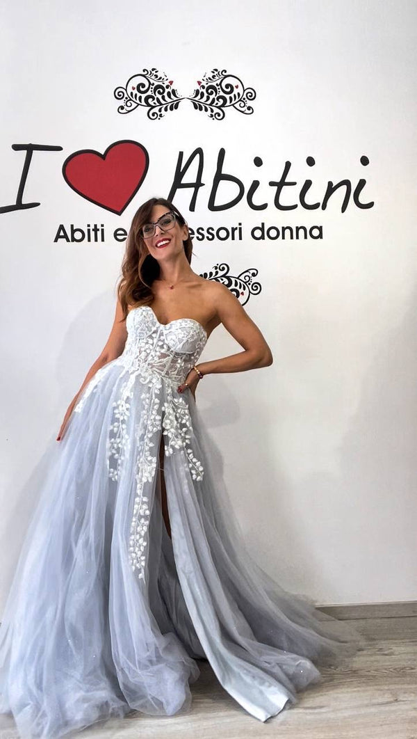 Abito tulle Ricami vari colori