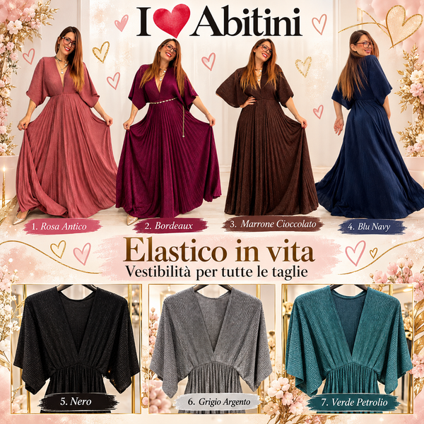 Abito pipistrellone lurex vari colori
