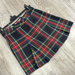 Gonna con pantaloncino tartan