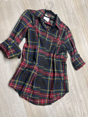 Camicia tartan fondo nero