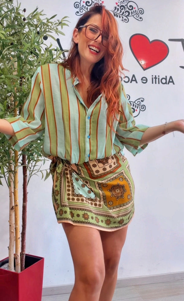 Pareo corto, verde Dixie