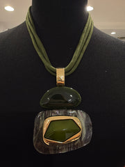 Collana pietra verde