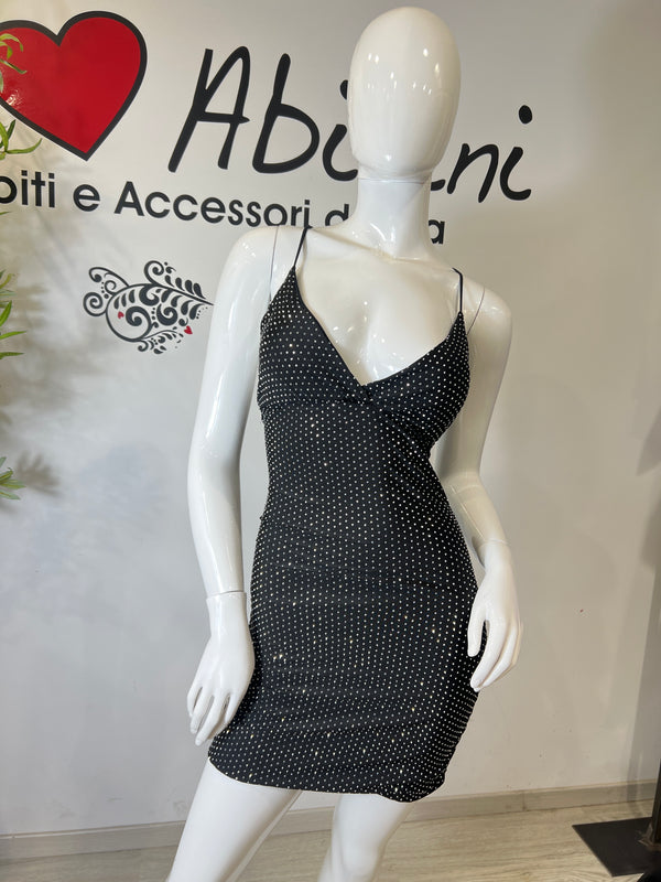 Abito micro strass corto