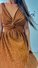 Abito lurex Kor bronzo