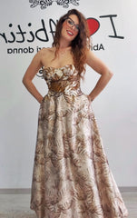 Abito Sara fantasia champagne