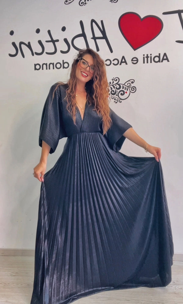 Abito pipistrello plisse vari colori