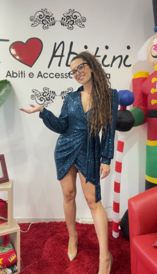 Abito nodo paillettes