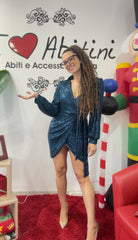 Abito nodo paillettes