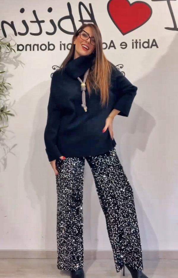Pantalone paillettes vari colori
