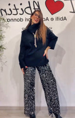 Pantalone paillettes vari colori