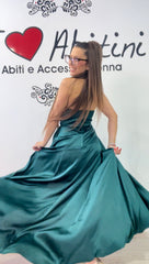Abito Valeria raso verde