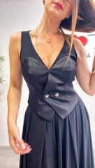 Completo gonna gilet Edas nero