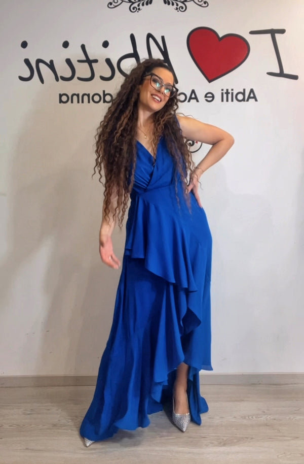 Abito bezz blu elettrico