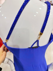 Abito Edas blu strass