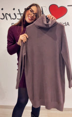 Abito maglia collo vari colori