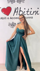 Abito Valeria raso verde