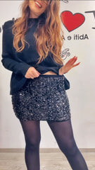 Gonna paillettes vari colori