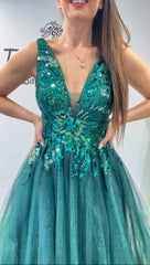 Abito Odette tulle verde