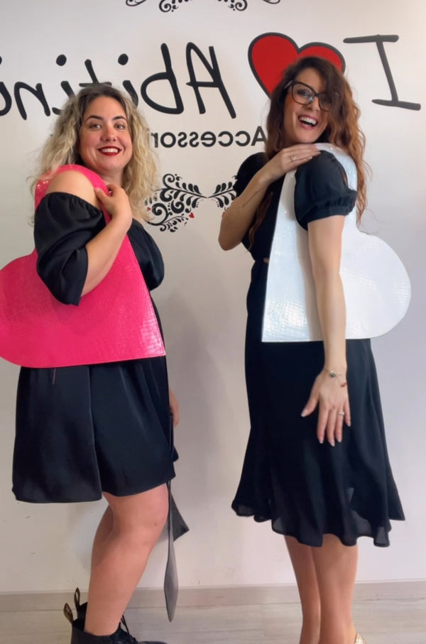 Borsa cuore vari colori