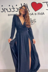 Abito glitter nero sara