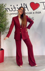 Tailleur bordeaux Kor