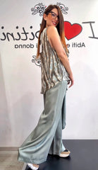 Casacca liza fantasia salvia