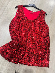 Canotta over paillettes