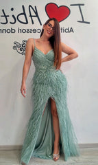 Abito diamond piume vari colori