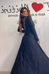 Abito glitter nero sara