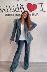 Tailleur salvia Ferrone doppio petto