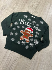 Maglione Natale bimbo/a bite me