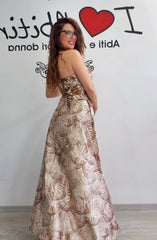 Abito Sara fantasia champagne